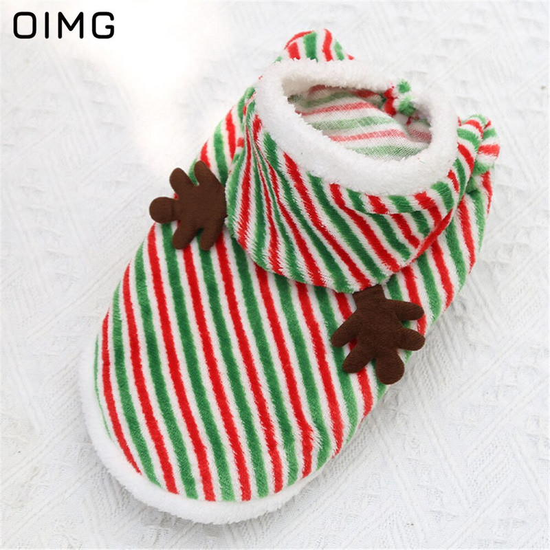 OIMG Haine pentru câini de Crăciun, iarnă, caldă, fleece, cu hanorace pentru câini, pentru câini de talie mică, hanorace pentru pisici, costum de Crăciun pentru animale de companie pentru Spitz
