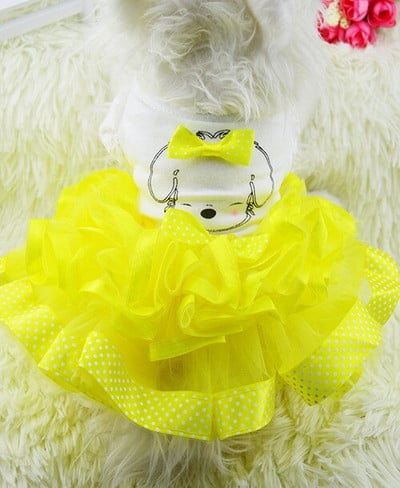 Сладки кучешки дрехи за малки кучета, сватбена рокля, пола, лятна луксозна принцеса, дрехи за домашни любимци, дизайн на плодове 11AY22QS2