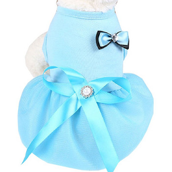 Χαριτωμένο δροσερό αναπνεύσιμο φόρεμα σκυλιών Κρυστάλλινο φούστα σκύλου Ρούχα για κατοικίδια για μικρά σκυλιά Καλοκαιρινό γλυκό φόρεμα πριγκίπισσας Plus μέγεθος XS-2XL