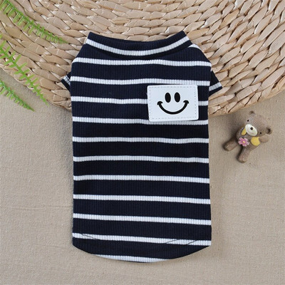 Jarné letné oblečenie pre psov, tričko s pruhmi, oblečenie pre páry, mačky a psov, oblečenie pre šteniatka, šaty pre čivavy a yorkshirské psy