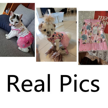 Сладка кучешка рокля за малки кучета Чихуахуа Мопс Дрехи Сладка пеперуда с принт Котешка принцеса Рокля Куче Сватбена рокля Пола с панделка YZL