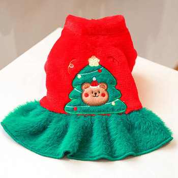 Коледни рокли за кучета за малки кучета Момиче Празнични дрехи за домашни любимци Коледа Cosplay Puppy Cat Dress Изискана рокля на принцеса Костюм за куче