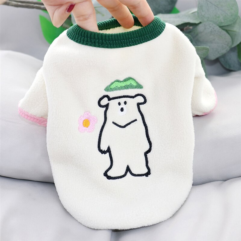 Őszi és téli ruházat Meleg kisállat gyapjú ruházat Teddy Bichon schnauzer pomerániai yorkshire uszkár cica kölyökruhák