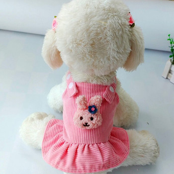Φόρεμα λουράκι Ρούχα για κατοικίδια Πριγκίπισσα Φούστα Ζαρτιέρες Φούστα κατοικίδια Ρούχα για γάτες και σκύλους Κοτλέ αμάνικα χαριτωμένα ρούχα με βάση για σκύλους
