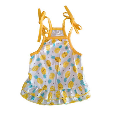 Haine pentru câini de vară Rochie florală drăguță cu praștie Fusta subțire Cremă solară pentru câini de talie mică Chihuahua Bichon Costum Pudel Cățeluș Rochii pentru animale de companie