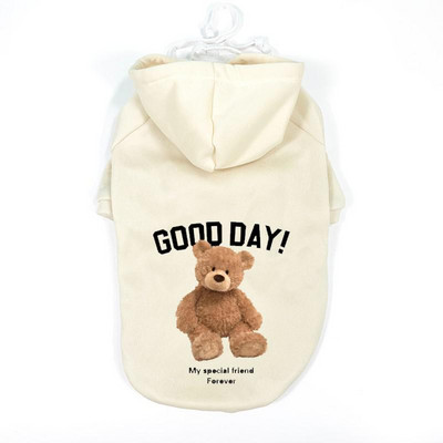 Xs-xxl Winter New Dog Stretch Coat Pet Cute Bear Warm Hoodie Υπαίθριο πουλόβερ Μεγάλο και μεσαίο κουτάβι Husky Bulldog Pomeranian Teddy