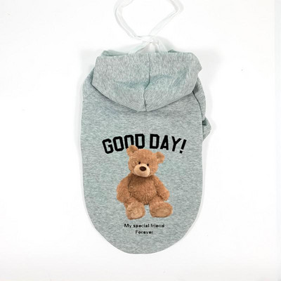 Xs-xxl Winter New Dog Stretch Coat Pet Cute Bear Warm Hoodie Υπαίθριο πουλόβερ Μεγάλο και μεσαίο κουτάβι Husky Bulldog Pomeranian Teddy