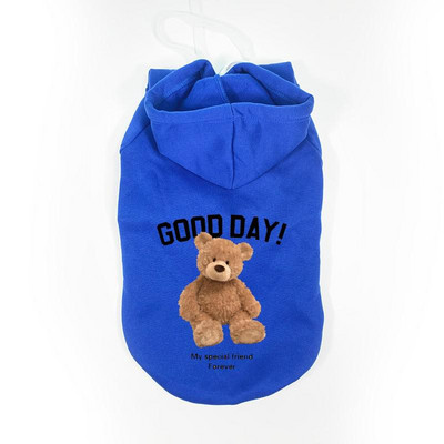 Xs-xxl Winter New Dog Stretch Coat Pet Cute Bear Warm Hoodie Υπαίθριο πουλόβερ Μεγάλο και μεσαίο κουτάβι Husky Bulldog Pomeranian Teddy