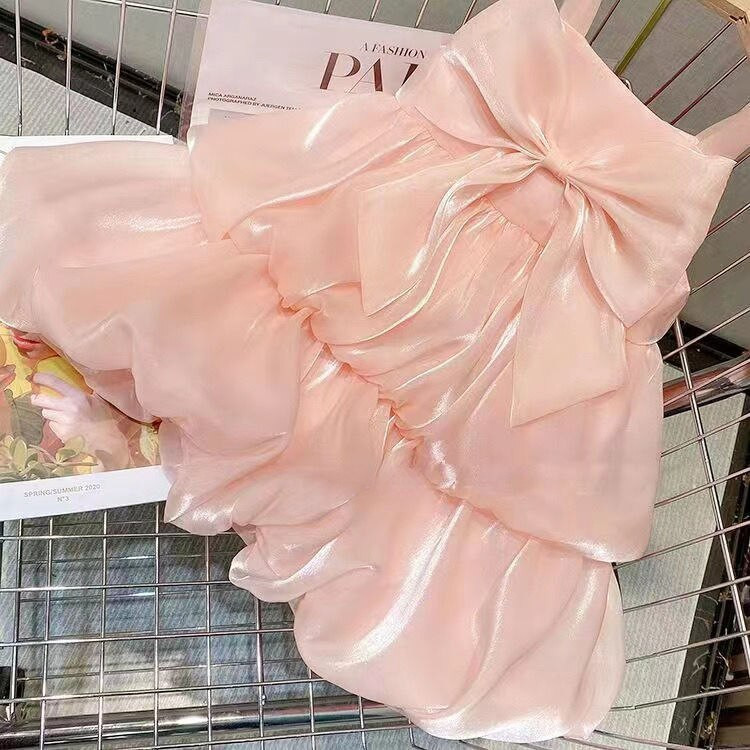 Ins új Streamer nadrágtartó szoknya kölyök macska nadrágtartó hercegnő ruha ujjatlan mellény Tutu szoknya masni kutya esküvői ruha