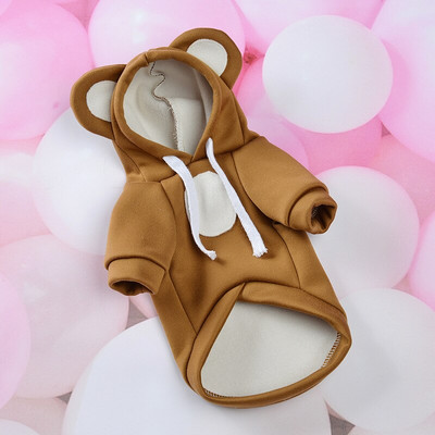 Hanorace pentru câini de companie Haine pentru câini de talie mică, mijlocie, adorabilă, caldă, cu două picioare, îmbrăcăminte prietenoasă cu pielea, pentru cățeluș, pisică, haină, jachetă pentru animale de companie