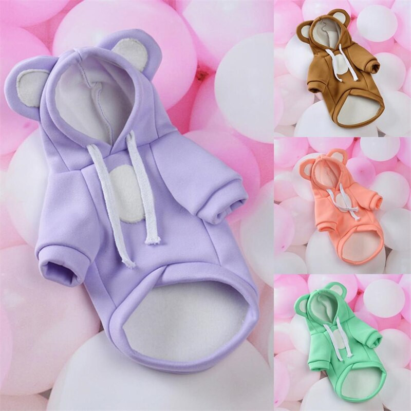 Hanorace pentru câini de companie Haine pentru câini de talie mică, mijlocie, adorabilă, caldă, cu două picioare, îmbrăcăminte prietenoasă cu pielea, pentru cățeluș, pisică, haină, jachetă pentru animale de companie