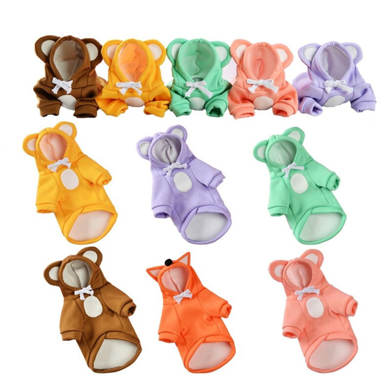 Hanorace pentru câini de companie Haine pentru câini de talie mică, mijlocie, adorabilă, caldă, cu două picioare, îmbrăcăminte prietenoasă cu pielea, pentru cățeluș, pisică, haină, jachetă pentru animale de companie