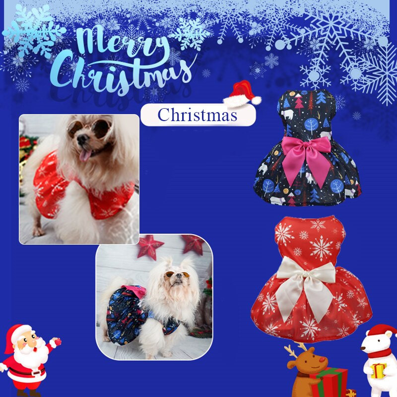 Коледна рокля Куче Облекло за домашни любимци Жилетка За кучета Дрехи Котешка дребен шрифт Сладък тънък Пролет Лято Аксесоари за кучета Йоркшир YZL
