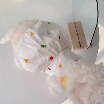 Тиквена рокля Дрехи за домашни любимци Кучета Цветна пола Дрехи за кучета Котяшки костюм Тънки лабрадорски тиранти Сладко лятно бяло момиче Mascotas