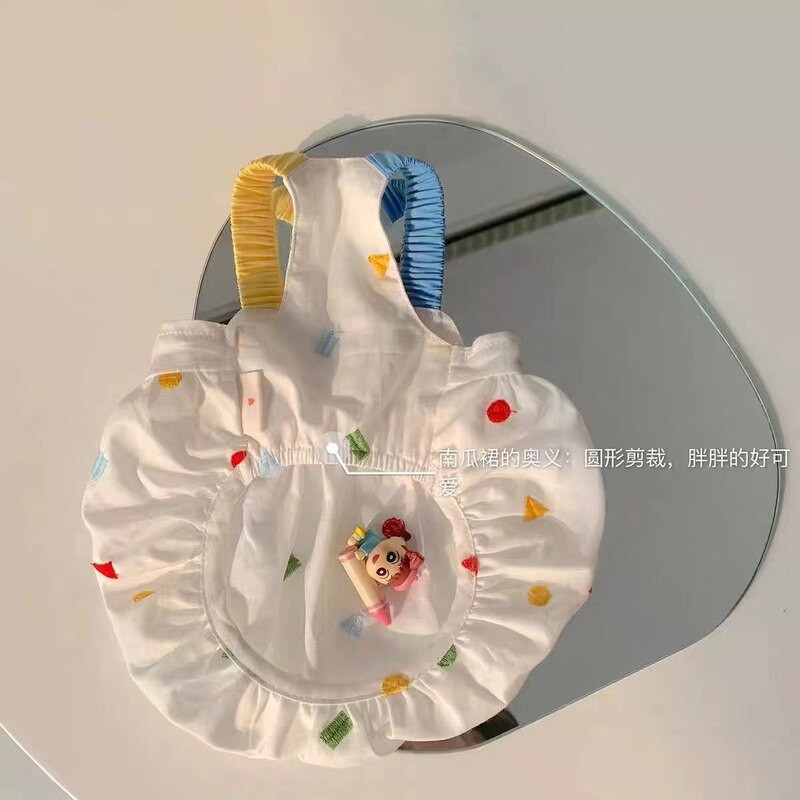 Kõrvits Kleit Lemmikloomade riided Koerad Värvilised seelikud Koerariided Kassikostüüm Õhukesed Labradori Sussid Armsad Suvised Valged Tüdrukud Mascotas