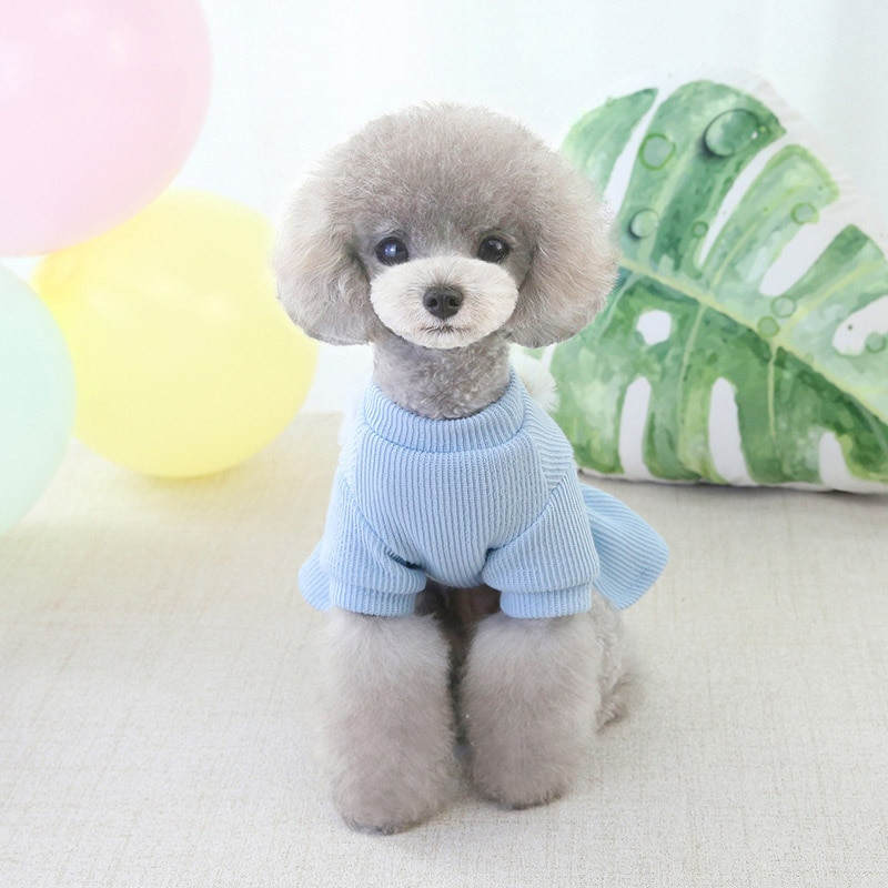 Kutya ruha Őszi Téli Kutya Pulóver Kis Közepes Kutyák Lány Meleg Ruha Kutyák Kölyök Yorkshire Ruha