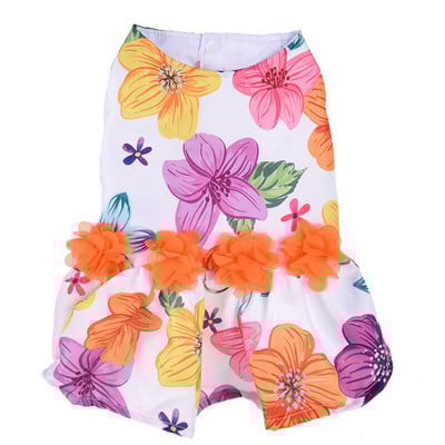 Oblečenie pre domáce zvieratá pre psy a mačky, roztomilé kvetinové letné šteňacie sukne, princezná, šaty pre domáce zvieratá, párty, sukňa pre malé psy, oblečenie pre psov, oblečenie pre psov, ropa pero