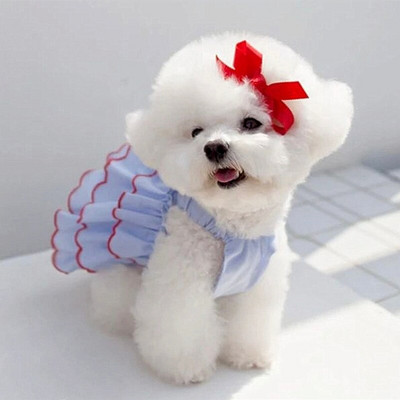 Pet Princess One Piece Dress Pretty Dog Ρούχα Κουτάβι Καλοκαιρινή Καμιζόλα Λεπτής Διατομής Νυφικό Πουλόβερ Pet Dog