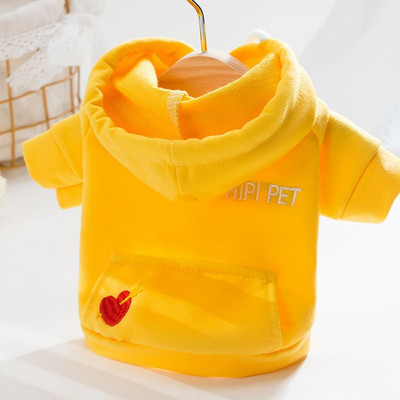 Aranyos kapucnis kisállat kutyaruha kis kutyáknak Rajzfilm meleg kutyaruházat kiskutya macska pulóver Teddy bulldog chihuahua jelmez kabát
