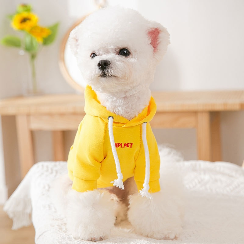 Aranyos kapucnis kisállat kutyaruha kis kutyáknak Rajzfilm meleg kutyaruházat kiskutya macska pulóver Teddy bulldog chihuahua jelmez kabát