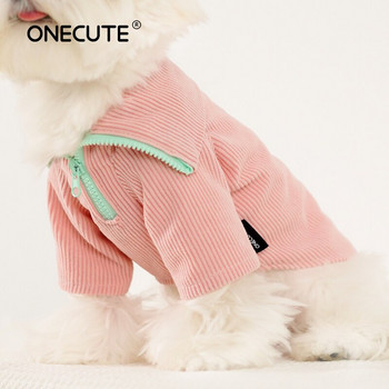Πουκάμισο με δύο πόδια με φερμουάρ για κατοικίδια Μικρό και μεσαίο σκύλο Φθινοπωρινό Χειμώνα Ζεστά αντιανεμικά κοστούμια μόδας για κουτάβι βαμβακερά ρούχα