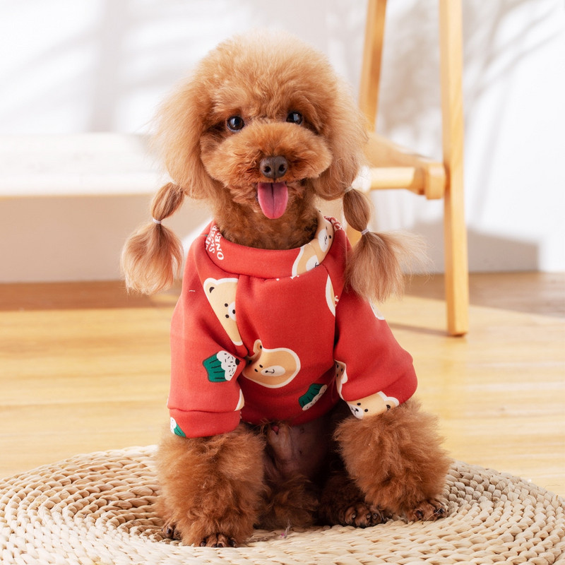 Aranyos kapucnis kisállat kutyaruha kis kutyáknak Rajzfilm meleg kutyaruházat kiskutya macska pulóver Teddy bulldog chihuahua jelmez kabát