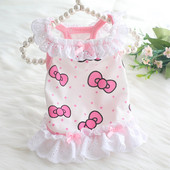 Kutyaruhák nyári vékony szoknyás hercegnős nadrágos ruha csipkés maci macska kisállat ruhák masni ruha aranyos csillag ruha kis kutyáknak lányoknak