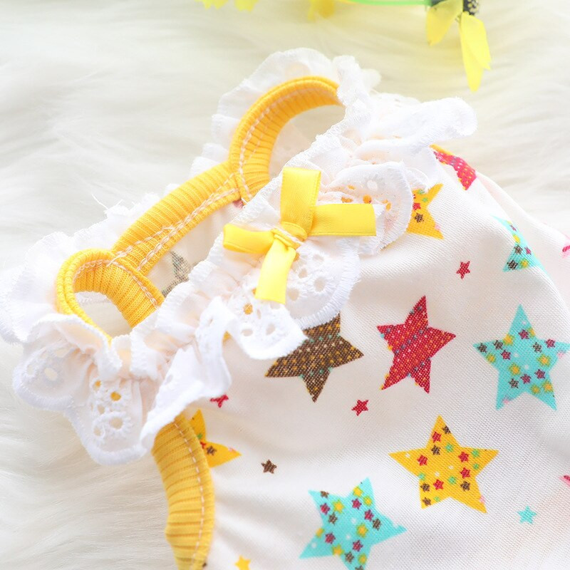 Kutyaruhák nyári vékony szoknyás hercegnős nadrágos ruha csipkés maci macska kisállat ruhák masni ruha aranyos csillag ruha kis kutyáknak lányoknak