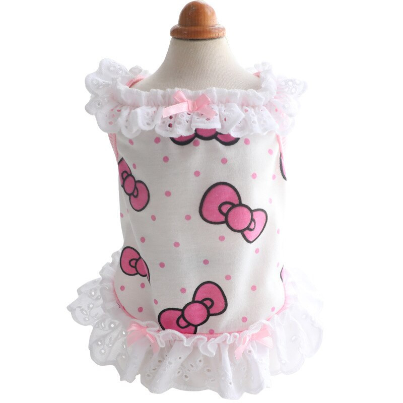 Kutyaruhák nyári vékony szoknyás hercegnős nadrágos ruha csipkés maci macska kisállat ruhák masni ruha aranyos csillag ruha kis kutyáknak lányoknak