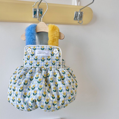 INS meleg sütőtök szoknya aranyos kockás kabát kisállat tulipán szoknya kis kölyök macska macska maci pomerániai medvék őszi téli ruha