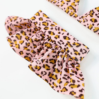 New Ins Summer Pet Bikini Dog Μαγιό για κατοικίδια Σέξι κοστούμι για πάρτι Sling Φορέματα Leopard Bikini Dog Φόρεμα Χαβάης Χαριτωμένη φούστα