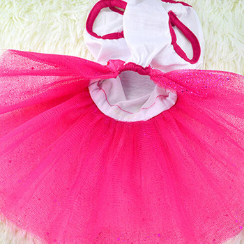Pet Dog Love Heart Sequins Γάζα Μικρό Σκύλο Δαντέλα Φούστα Πριγκίπισσα Tutus Φόρεμα γάτα ροζ κόκκινο Ρούχα Φορέματα για σκύλους Προμήθειες για κατοικίδια