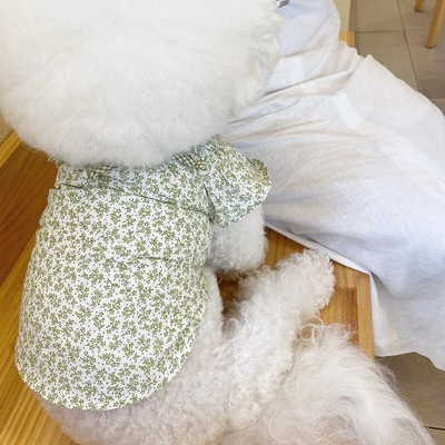 Japán ruha Kutyaruhák Bowknot Kisállatruházat Kutyák Nyomtatás Virágos jelmez Pamut aranyos tavaszi nyár kék maci Ropa Perro