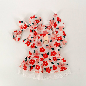 Нова лятна сладка пола в стил на принцеса за домашни любимци Карирана пола с балончета за малко куче Костюм Чихуахуа Френски булдог Йоркшир