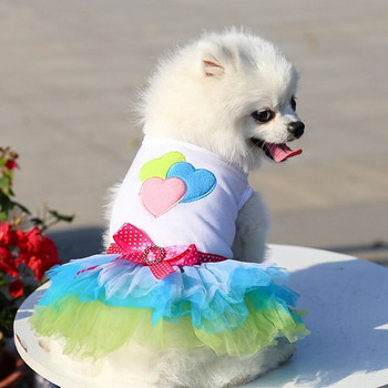 Γάτα Ρούχα Νυφικό Σκύλος Βαμβακερή δαντέλα Φόρεμα φλοράλ Μεγάλο παπιγιόν Φόρεμα για σκύλους για κατοικίδια Καλοκαιρινά ρούχα για μικρομεσαία Νέα άφιξη