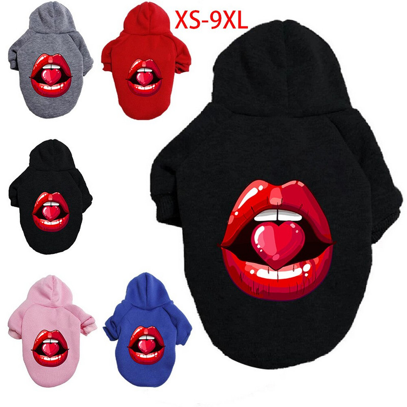 Kutya kapucnis pulóverek Aranyos mintás ruhák kis, közepes méretű kutyáknak, kisállat pulóverek kölyökmacska chihuahua jelmez kabát kisállat ruházati kiegészítők