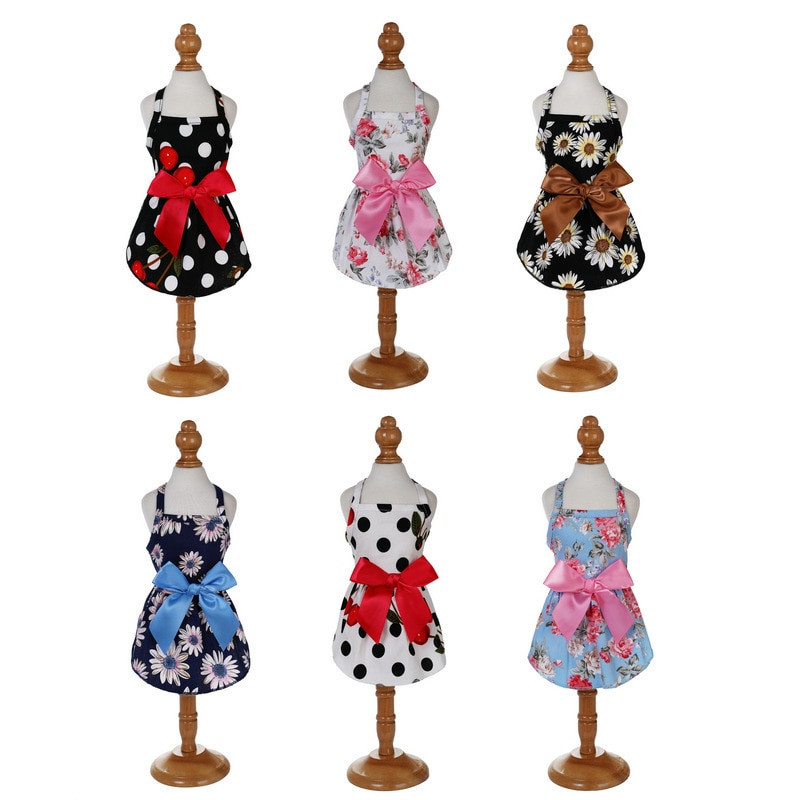 Koerte suvekleit Riided Lemmikloom lilleline printsesskleit kutsikas Armas varrukateta riided Koerad Kassid Prindi õhuke suur vibu kleit Kassi seelik