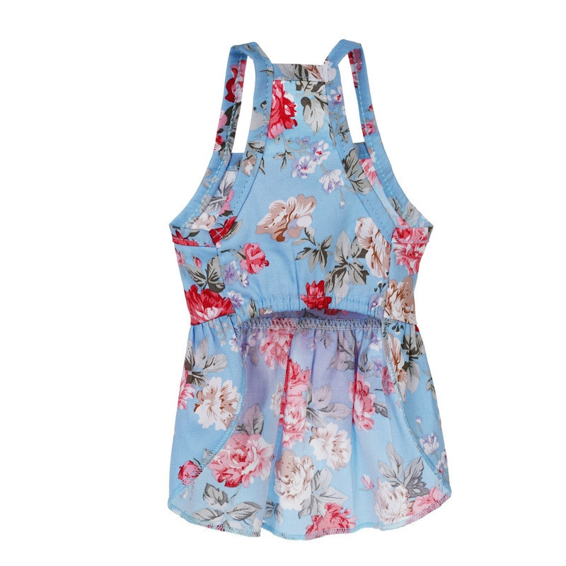 Koerte suvekleit Riided Lemmikloom lilleline printsesskleit kutsikas Armas varrukateta riided Koerad Kassid Prindi õhuke suur vibu kleit Kassi seelik