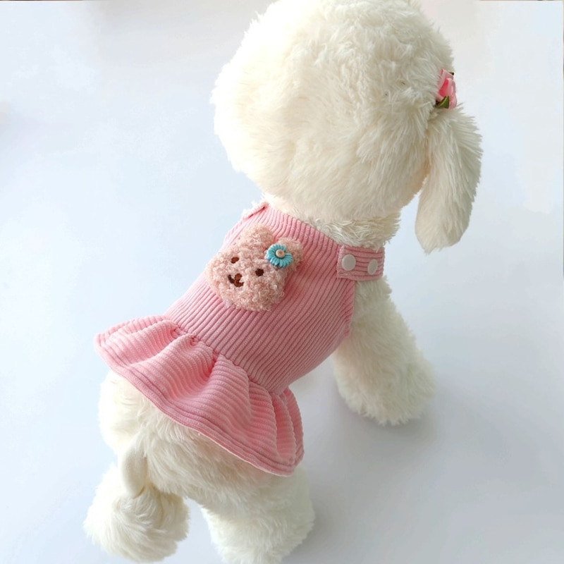 Oblečenie pre domáce zvieratá, oblečenie pre psov, manšestrová vesta, malý pes, šteniatko, mačka, sukňa, jeseň/zima, roztomilý kostým pre domáce zvieratá, oblečenie pre domáce zvieratá, kabát, bunda, šaty