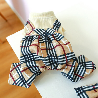 Ρούχα σκυλιών Φθινοπωρινά και Χειμερινά Νέα Προϊόντα Καρό Στολή Σκύλου Γάτα Καραμέλα Φόρεμα Ζευγάρι Πριγκίπισσας Σκύλος Σαλιάρα Σκύλος Ρούχα για μικρά σκυλιά