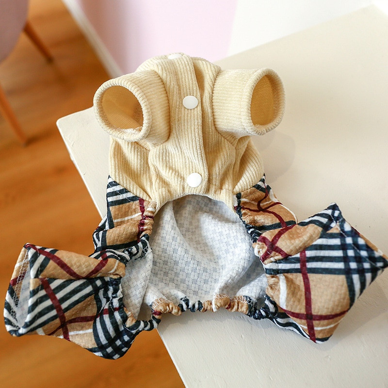 Ρούχα σκυλιών Φθινοπωρινά και Χειμερινά Νέα Προϊόντα Καρό Στολή Σκύλου Γάτα Καραμέλα Φόρεμα Ζευγάρι Πριγκίπισσας Σκύλος Σαλιάρα Σκύλος Ρούχα για μικρά σκυλιά