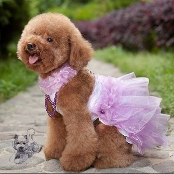 Дрехи за кучета за малки кучета Дрехи за кученца Новата лятна сватбена рокля Princess