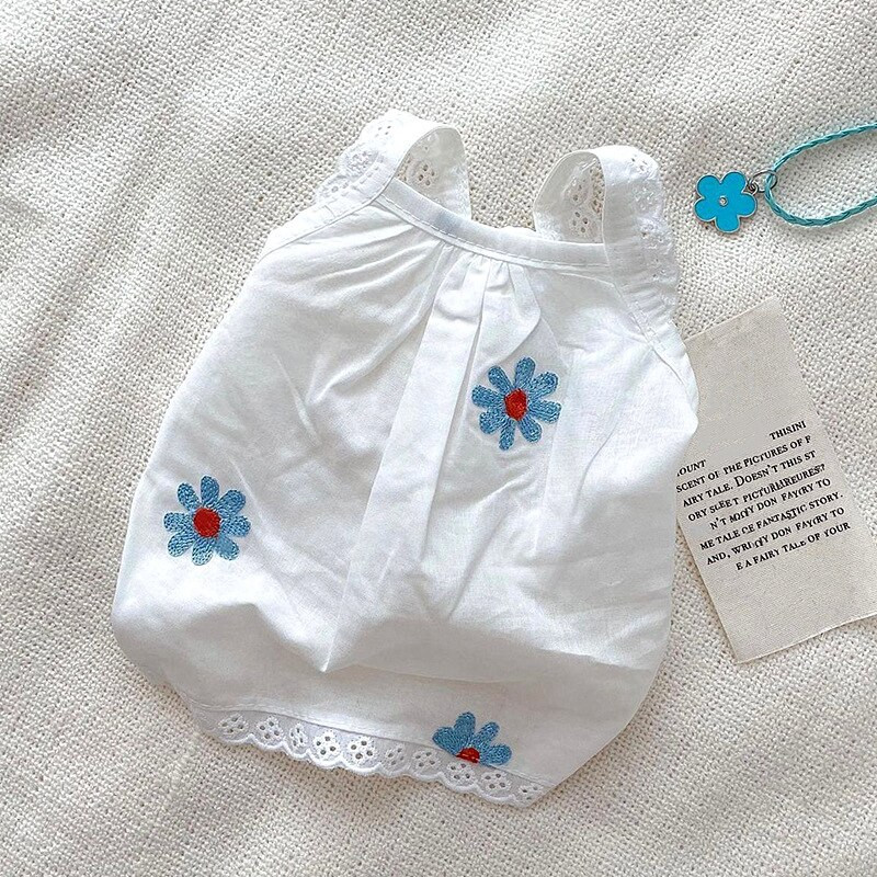 Rochie cireșe Îmbrăcăminte pentru animale de companie câini fustă prințesă dantelă pentru haine pentru câini costum buldog francez moale vară guler alb pentru fată Perro