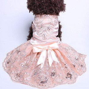 Νυφικό Dog Cat Φόρεμα Tutu Princess Pet puppy Φορέματα Κέντημα&Φιόγκος Ρούχα Apperal 3 χρώματα