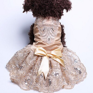 Νυφικό Dog Cat Φόρεμα Tutu Princess Pet puppy Φορέματα Κέντημα&Φιόγκος Ρούχα Apperal 3 χρώματα
