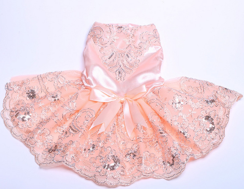 Caine Pisica Rochie de mireasa Tutu Printesa Pet catel Rochii Broderie&Funci Haine Apperal 3 culori