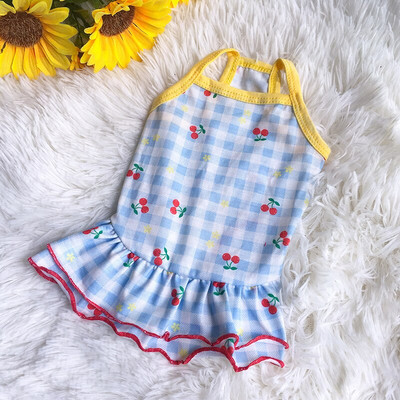 Σκύλος Floral Αμάνικα Φορέματα Μεγάλου Φιόγκου Νυφικό για κατοικίδια για σκύλους για τσιουάουα Pug Yorkie Ρούχα για κουτάβια γάτες Προμήθειες Σπίτι κατοικίδια σκυλιά