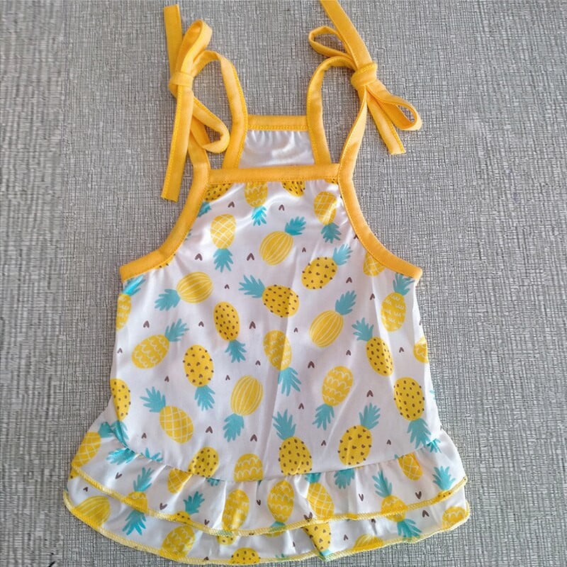 Σκύλος Floral Αμάνικα Φορέματα Μεγάλου Φιόγκου Νυφικό για κατοικίδια για σκύλους για τσιουάουα Pug Yorkie Ρούχα για κουτάβια γάτες Προμήθειες Σπίτι κατοικίδια σκυλιά