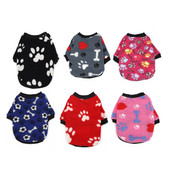 Pohodlné flanelové mikiny pre psov, teplé zimné pyžamo pre malých psov, labka, kosť, srdce, potlač, dizajn, šteniatko, oblečenie pre čivavu yorkshirský teriér