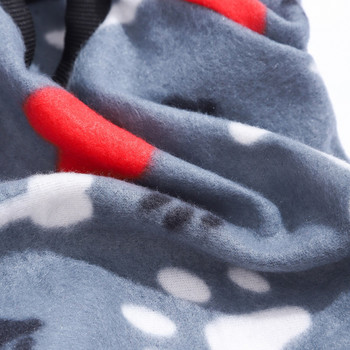 Άνετα φανελένια κουκούλα για σκύλους Ζεστές χειμωνιάτικες πιτζάμες για σκύλους με στάμπα με κόκκαλο καρδιά Ρούχα για κουτάβι Chihuahua Yorkie
